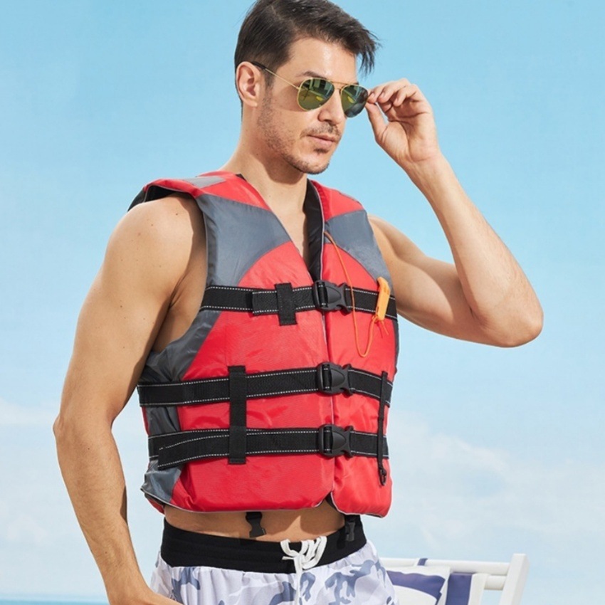 雅马哈船用漂流钓鱼游泳背心便携式防汛防洪救生马甲多用途成人救