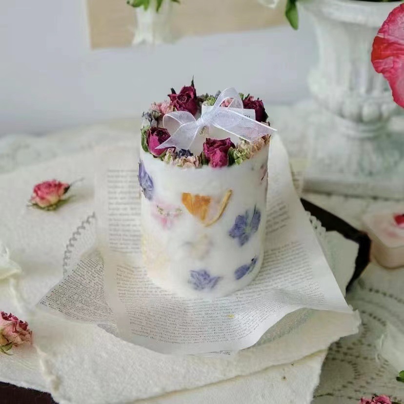 Flores secas transfronterizas, flores secas inmortales, cera de cera de soja, caja de regalo de cera de soja, adornos de armario, regalo de mano.