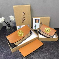 錢包女款2024新款小眾復古山茶花撞色摺疊錢夾時尚多卡位零錢包多