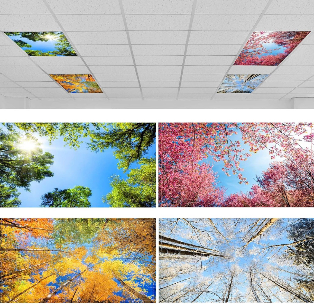 사계절 나무 조합 단일 가격/맞춤 제작 필요(121*61)