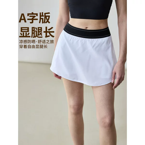 al Women's Tennis Skirt Summer 2026 New Model Two-in-One Pleated Skirt Sports Short Skirt Anti-Exposure Quick-Dry with Pockets Yoga