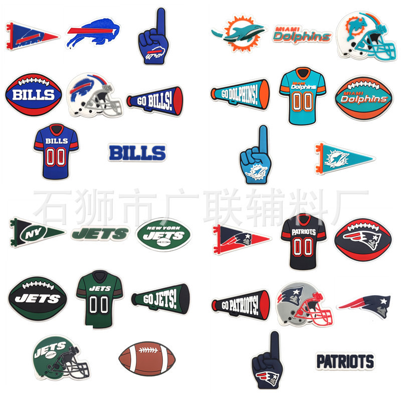 Rugby Series American Rugby Federation Cave shoes flower shoes buckle AFC Eastern four teams