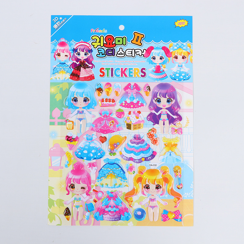 Fabricante de pegatinas de PVC de dibujos animados, pegatinas de burbujas estéreo decorativas para niños, pegatinas de recompensa 3D para niños y niñas, listas para uso educativo