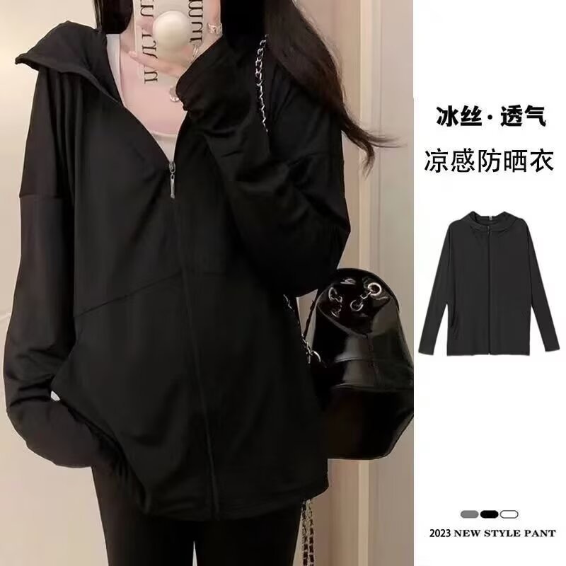 Dropshipping cross-border ice silk sunscreen clothing for women, 2026 new summer UV protection loose and versatile sun protection clothing