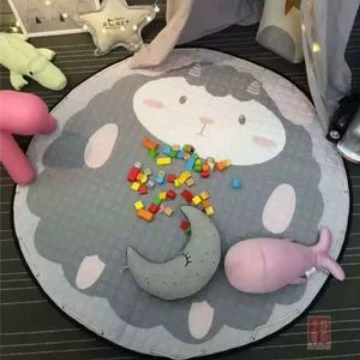 Mat Round Outing Kidsren Cartoon | Avtomobil döşəmə paspasları - sheep-15-m-diameter-round-storage-mat