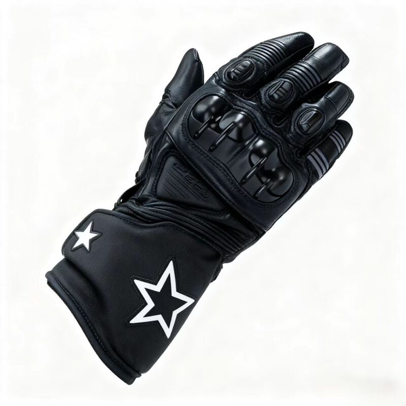 Gp Long-Style Motorcycle Riding Tactical Gloves, Breathable for All Seasons, Carbon Fiber, Genuine Leather, Off-Road, Racing-Style, Retro Gloves Gp Long-Style Motorcycle Riding Tactical Gloves, Breathable for All Seasons, Carbon Fiber, Genuine Leather, Off-Road, Racing-Style, Retro Gloves