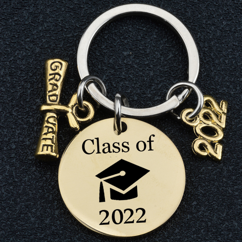 Mi Historia Está Empezando Las Letras 2022 Regalo De Graduado Llaveros De Acero Inoxidable display picture 6