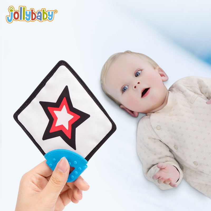 Jolly Baby inteligencia cognitiva Tarjeta de tela libro líquido protección del medio ambiente Tarjeta de tela de silicona teether juguete a prueba de lágrimas