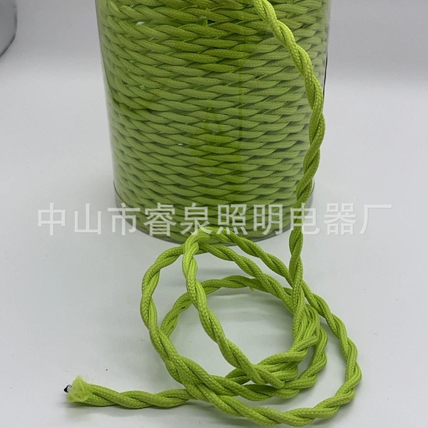 2*0.75 square national standard-fluorescent green-twist wire