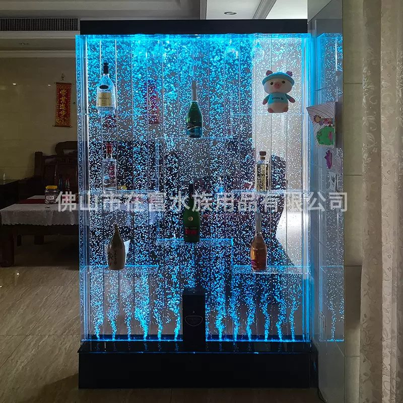气泡墙水幕墙流水隔断屏风入户门玄关背景墙装饰墙创意鱼缸水族箱