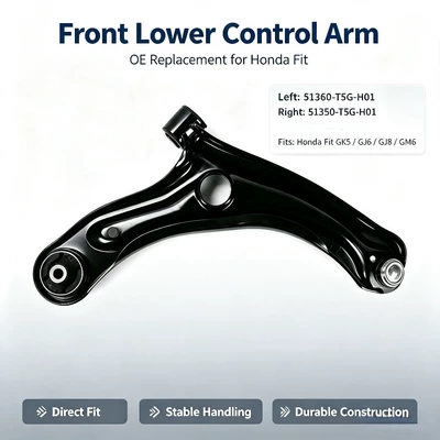 51360-T5G-H01 Front Lower Suspension Swing Arm Left and Right Suitable for Honda Fit GK5/GJ6/GM6 (Asqı sistemi / Xodovoy hissələr)