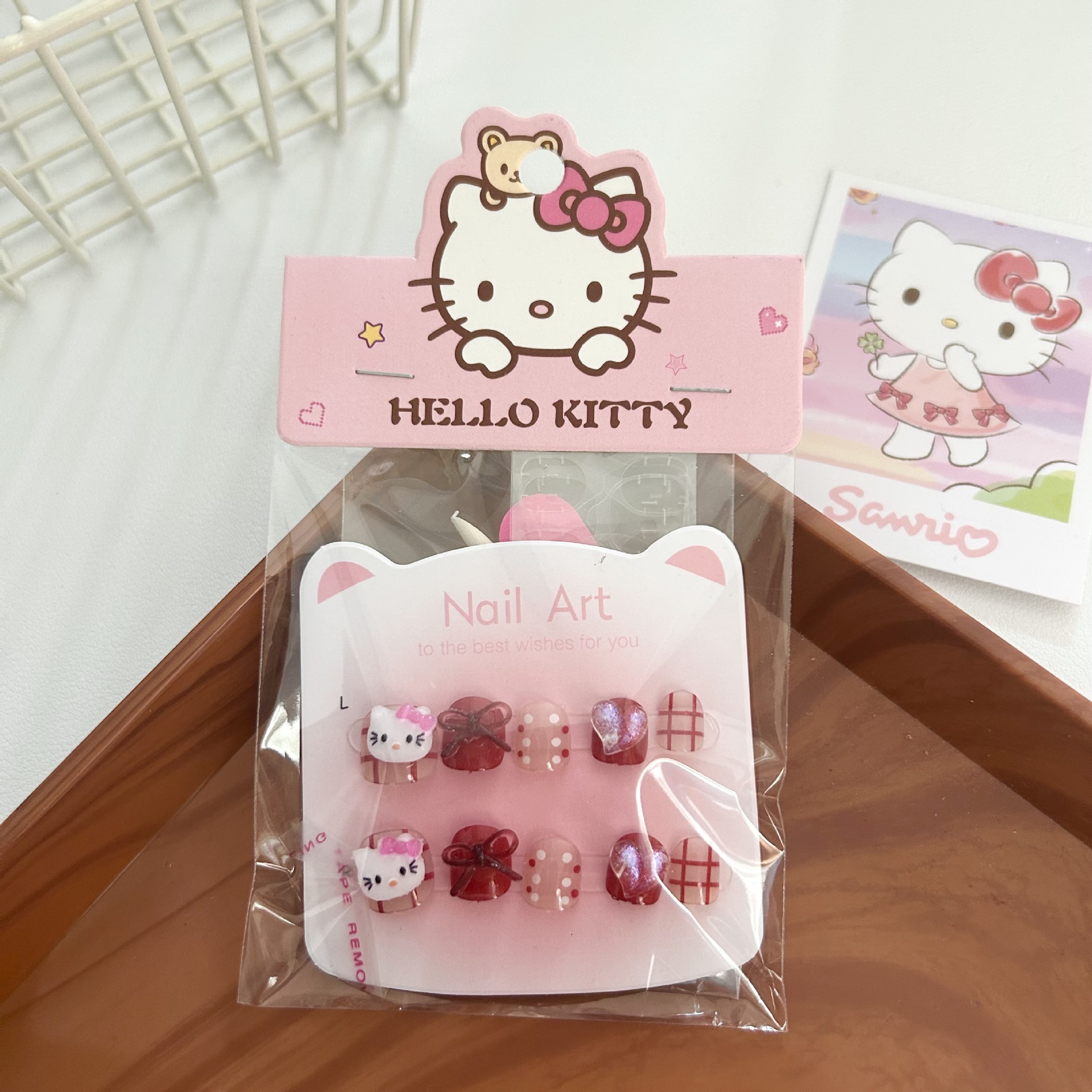 Niños estereoscópicos hechos a mano para usar uñas adorables pegatinas de uñas de dibujos animados para chicas juguetes