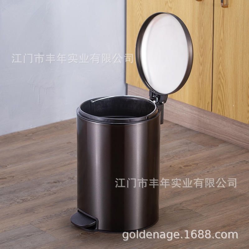 5/7/12/L round pedal sanitary bucket bathroom bathroom living room stainless steel trash can spray paint paint