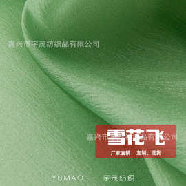 雪花飞雪中飞面料装饰飘逸背景纱慢欧根纱褶皱女装连衣裙轻薄布料