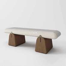 新款设计师轻奢实木家用换鞋凳简约客厅商场长条休息凳卧室床尾凳