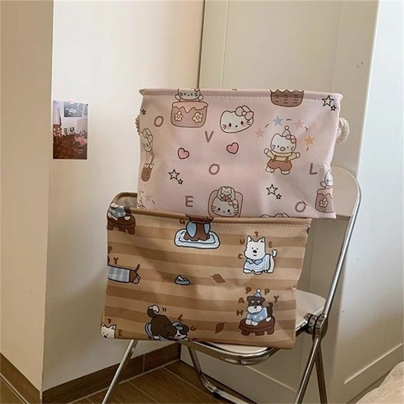 Linda canasta de ropa sucia doméstica, canasta de lavandería plegable de gran capacidad, artículos diversos, canasta de almacenamiento de juguetes portátiles, barril, dormitorio, hogar