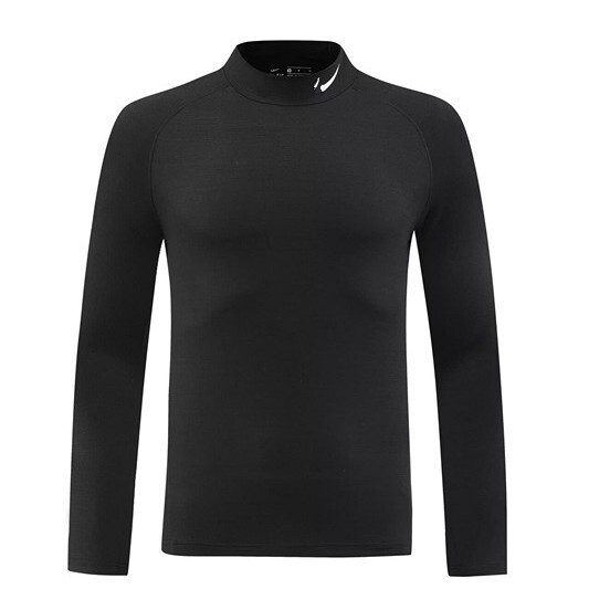 Brand Men's Half-High Collar Long-Sleeved Sports T-Shirt Tights Elastic Quick-Drying Running Basketball Track and Field Training Clothes Brand Men's Half-High Collar Long-Sleeved Sports T-Shirt Tights Elastic Quick-Drying Running Basketball Track and Field Training Clothes