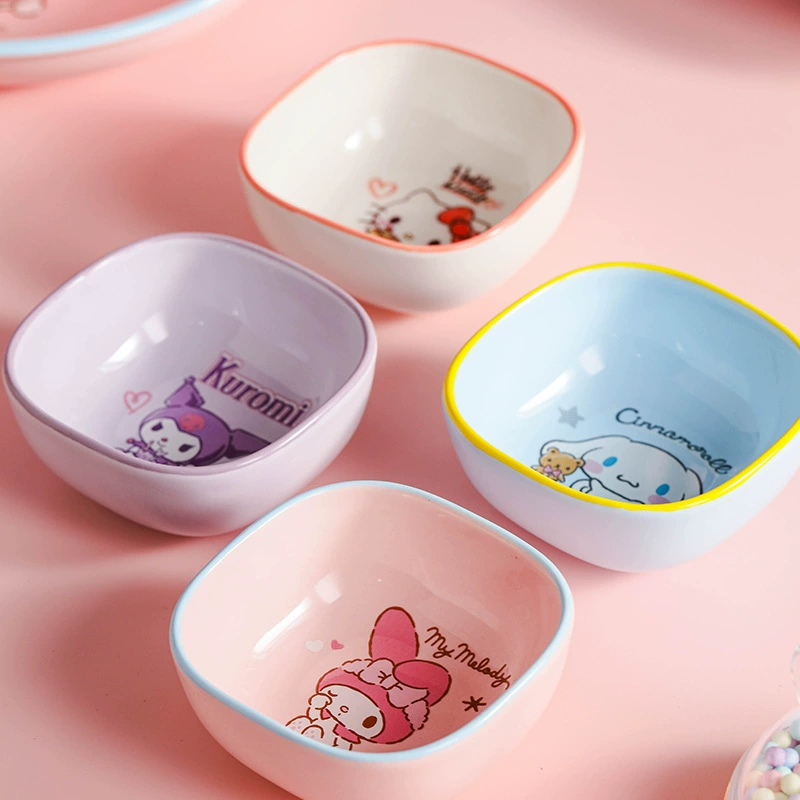 Детская чаша с персонажами Sanrio (Hello Kitty и др.), 9×9×4,2 см, 4 цвета