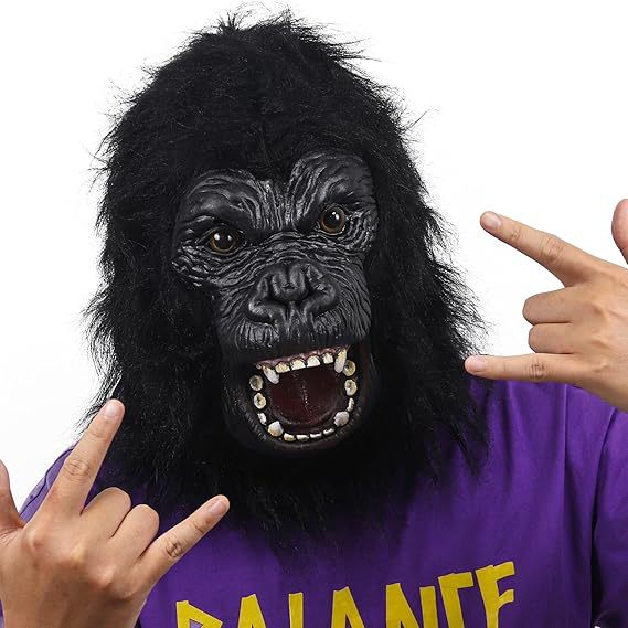 Godzilla vs. King Kong Halloween Máscara de terror Chimpancé Tocado de látex Tik Live Artículos divertidos