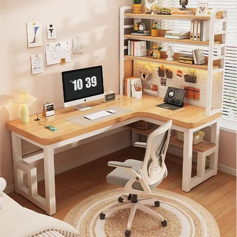 Corner desk modern solid wood computer table for home use, solid wood office work desk, student writing and study desk Corner desk modern solid wood computer table for home use, solid wood office work desk, student writing and study desk