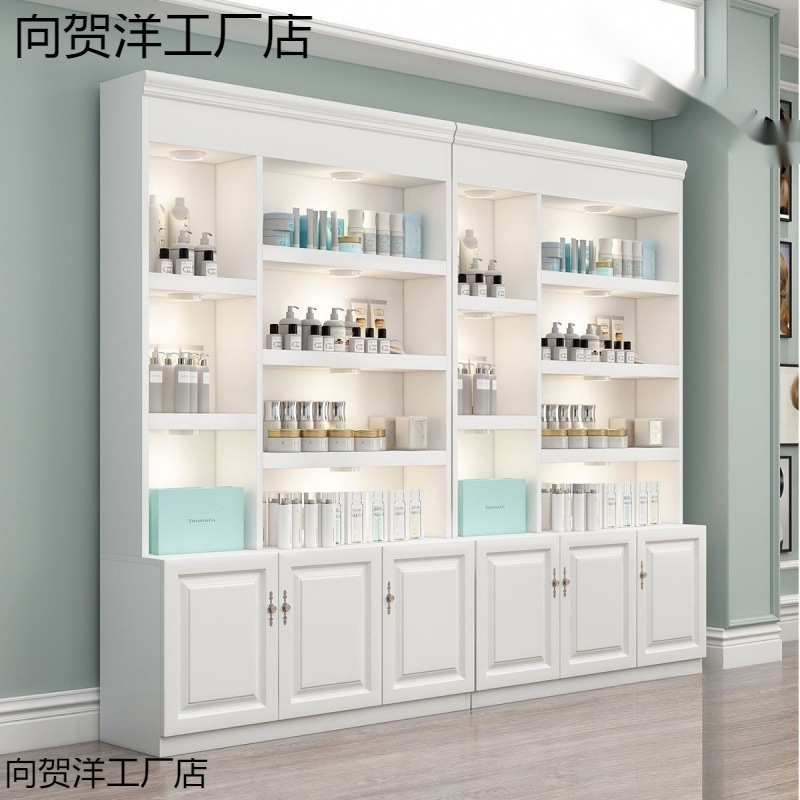 欧式产品展示柜美甲店展柜陈列柜欧式多功能货柜柜子时尚货架必备