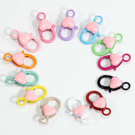 烤漆彩色弹簧扣圆形开口虾扣弹簧圈钥匙扣DIY配件合金连接环批发