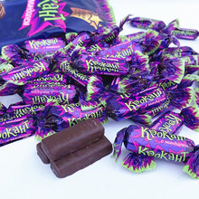 俄罗斯KDV紫皮糖巧克力味夹心糖500克袋装糖果婚庆喜糖网红小零食