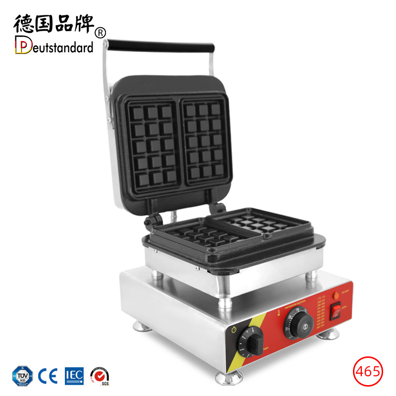 商用华夫饼机方形华夫饼设备两片长方形松饼电饼铛电热甜点烤饼机