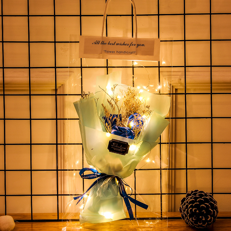 灯款 豪华款三朵宝蓝+礼袋