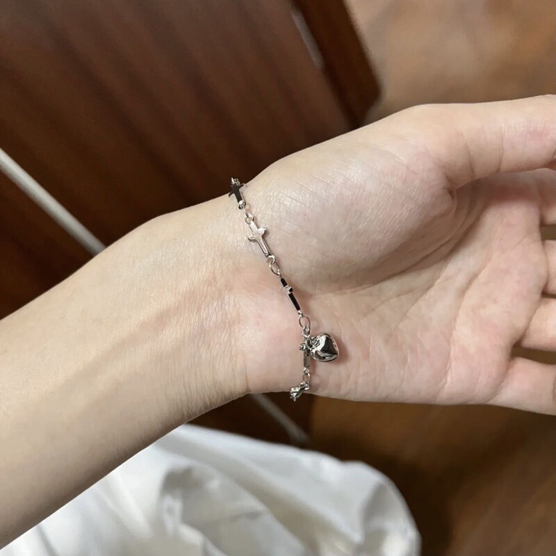 新しい bm ブレスレットクロスラブペンダントブレスレットブレスレットインニッチ個性多用途ハイエンドブレスレット|undefined