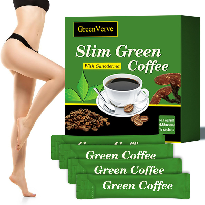 跨境SlimGreenCoffee灵芝猴头菇蘑菇咖啡速溶黑咖啡绿咖啡粉条装|undefined