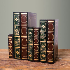 European-style retro wooden fake book decorative box props wooden storage box bedroom bookshelf book decoration