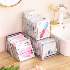 A drawer-style dustproof face mask storage box, desk cosmetic vanity table organizer, storage rack