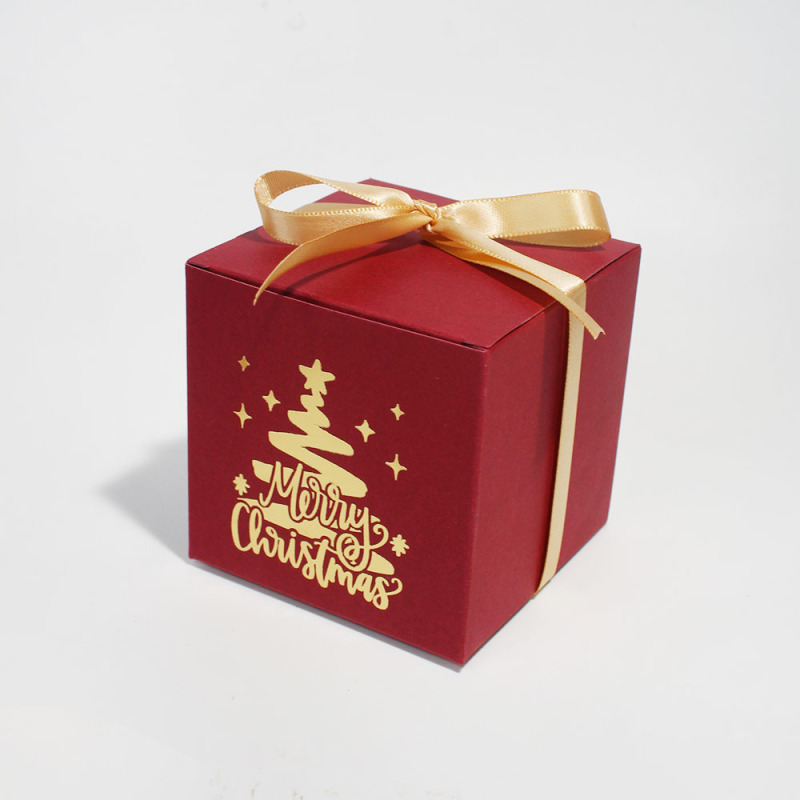クリスマスの箔押しの正方形の箱のアイデアのキャンディーの箱の高級な赤い箔押しのクリスマスツリーのギフトボックスのクロスボーダーの電気商は専用に提供します。|undefined