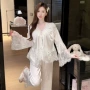 长袖蕾丝法式春季家居服