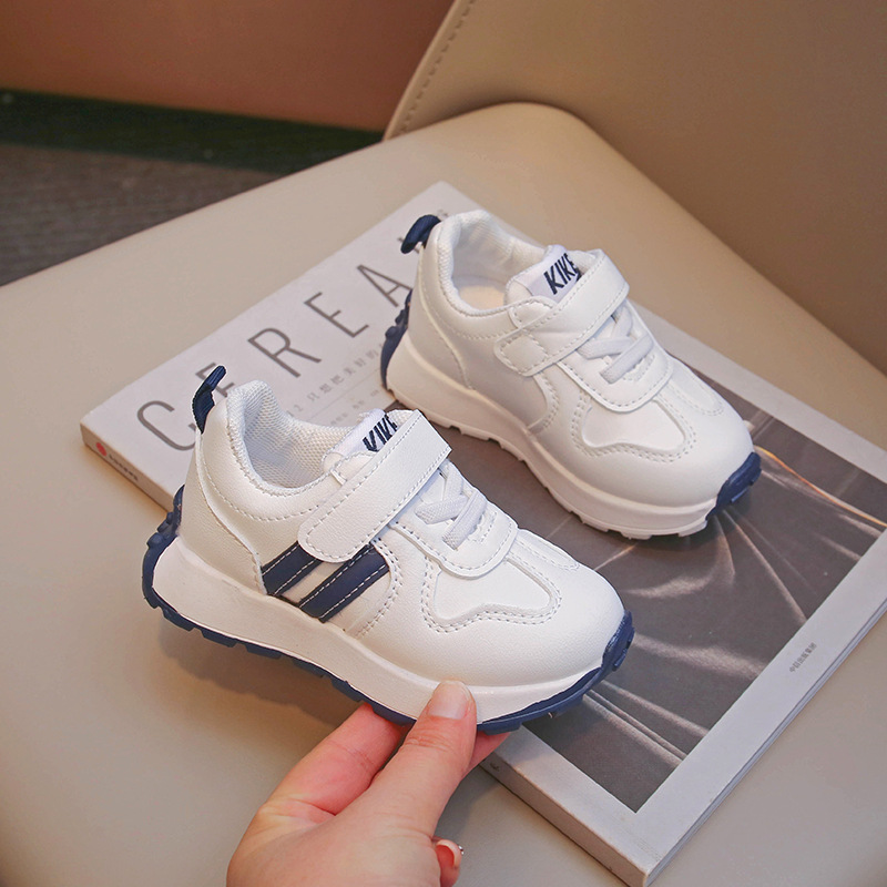 Chaussures de marche décontractées à semelles souples pour enfants, chaussures de planche pour bébés garçons et filles, petites chaussures blanches pour filles, nouvelle collection automne 2023_voghion.com