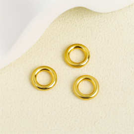 强保色 合金镀金色光面素圈隔珠 闭口圈串珠diy饰品配件圆环散珠
