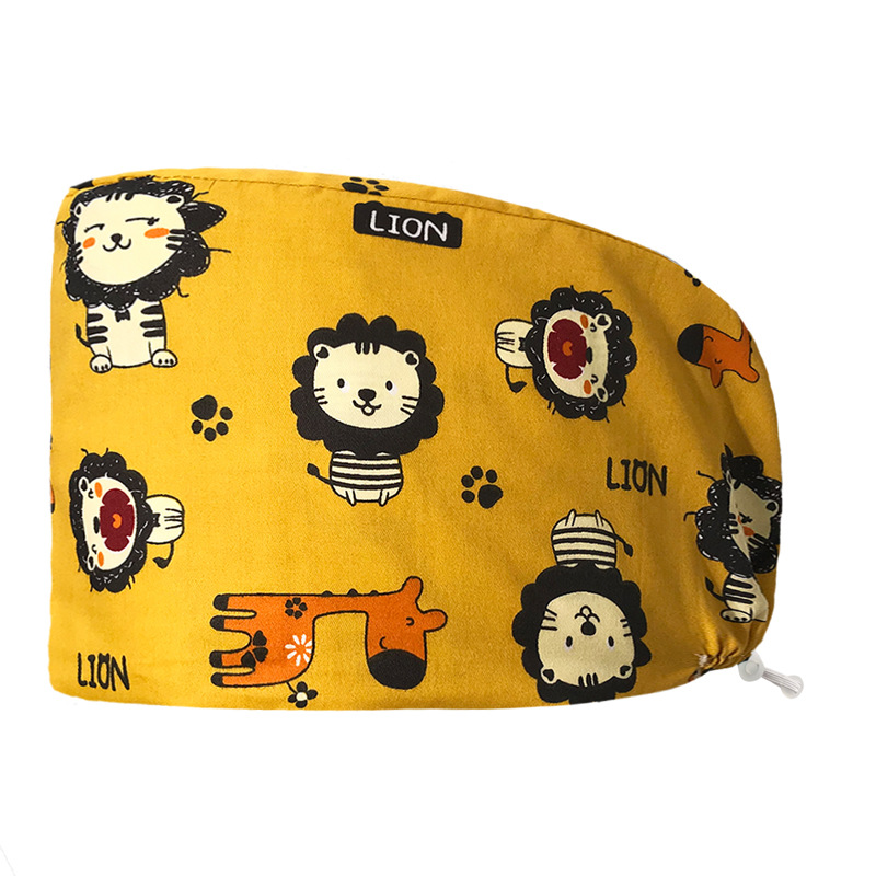 Tapa quirúrgica tapa de la enfermera femenina tapa redonda de algodón puro sala de operaciones tapa especial médico tapa de trabajo puntera transpirable hombres y mujeres