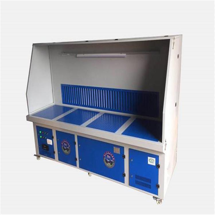 Mesa de pulido de eliminación de polvo industrial Mesa de trabajo de aspiración de polvo móvil Purificación de bajo ruido y alta eficiencia especial para soldadura y pulido