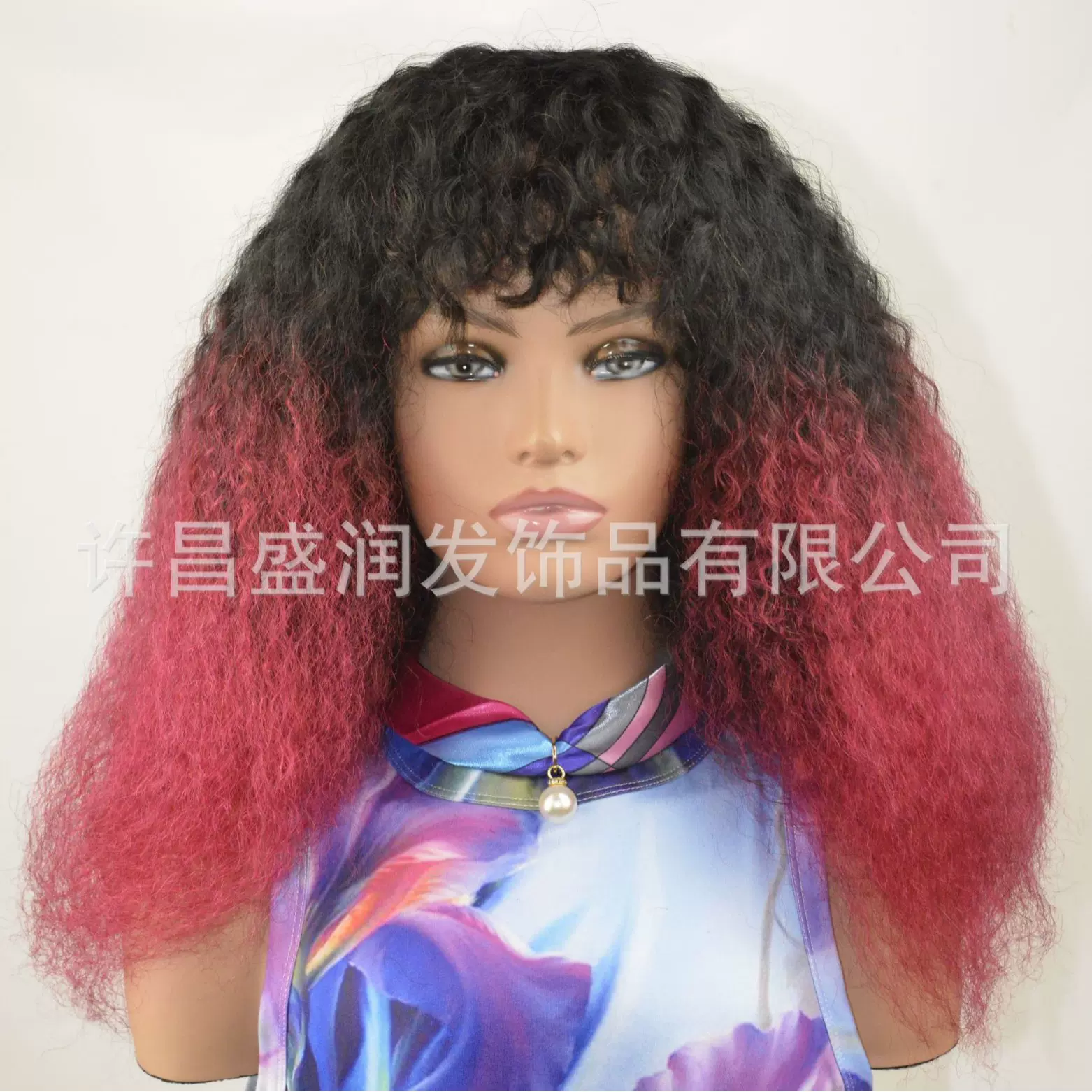 欧美外贸非洲女士机制T1B/BUG小卷中长发假发头套 真发短卷发批发