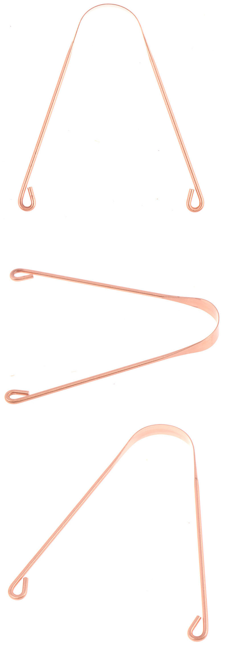 Copper Tongue Scraper Shell Handle