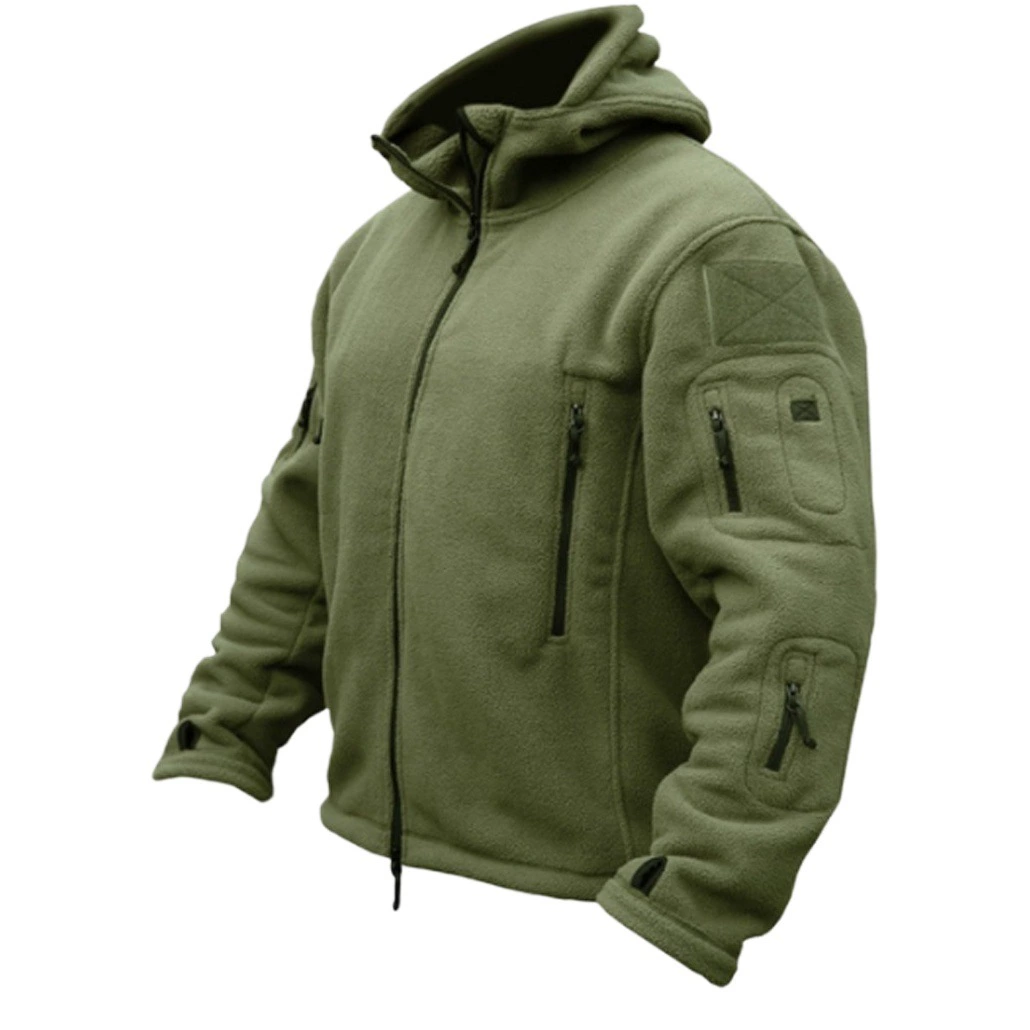 2024 осенне-зимняя новая мужская флисовая уличная теплая флисовая куртка с капюшоном