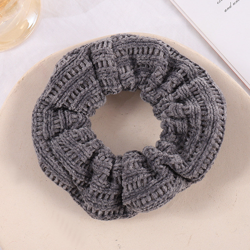 Fashion Solid Color Cloth Rib-knit Hair Tie 1 Piece display picture 9