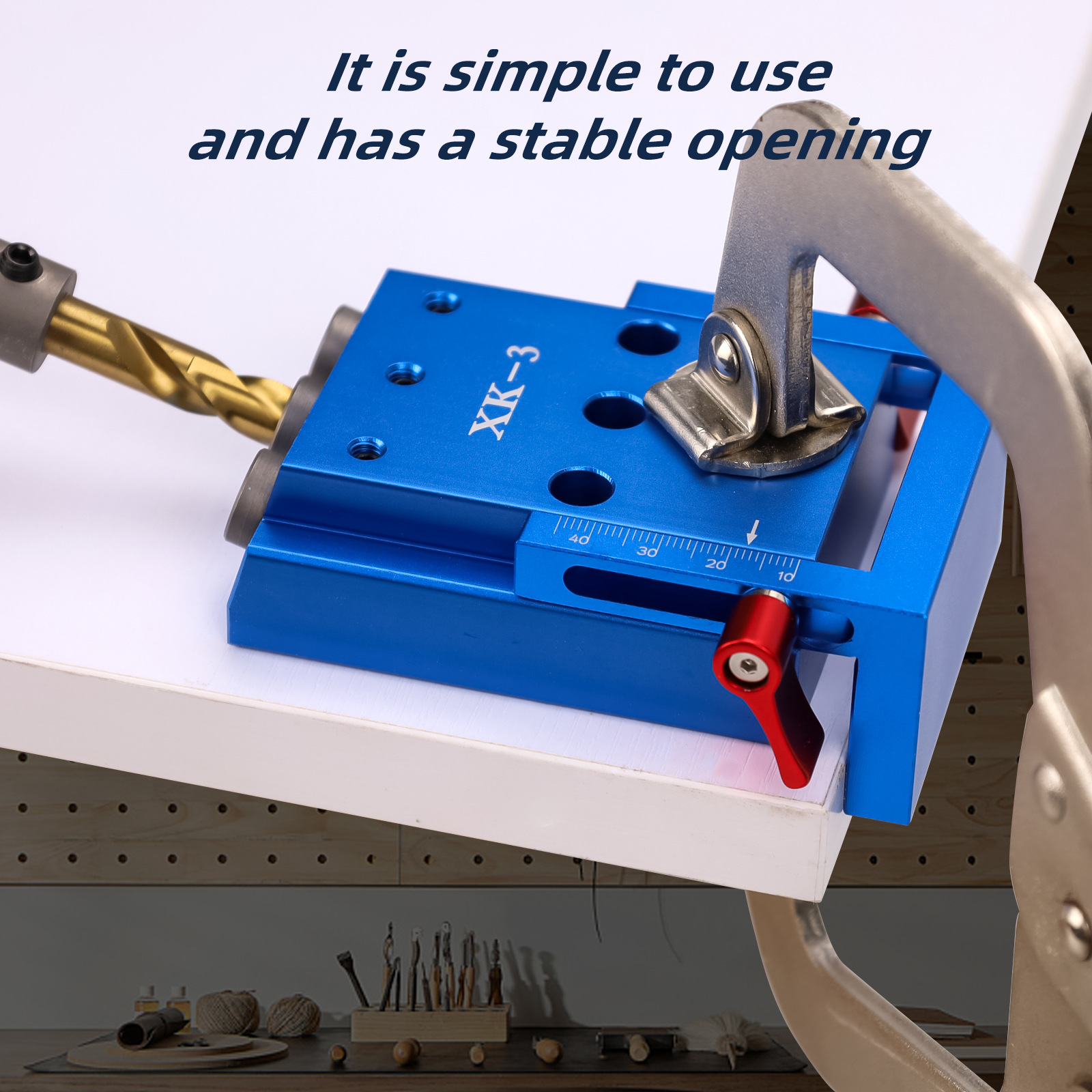 XK-3 woodworking oblique pitch Putor opening device Fengsen decoration punching machine furniture eye hitting 4