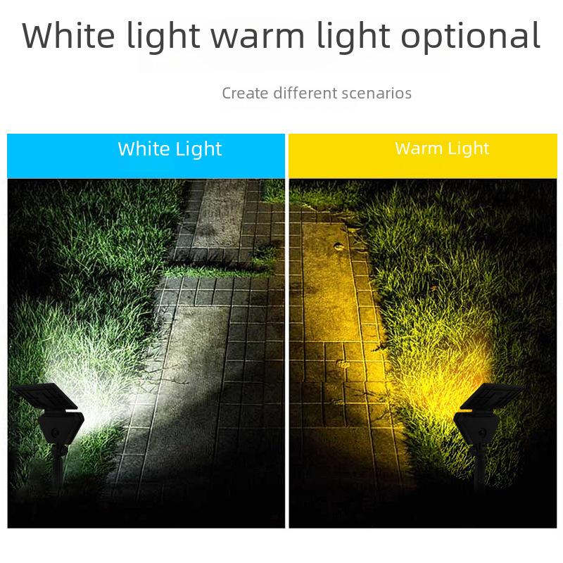 2023 New Solar Lawn Spotlight 16LED High-Lumen Foldable Outdoor Courtyard Grass Tree Ground-Insert Light