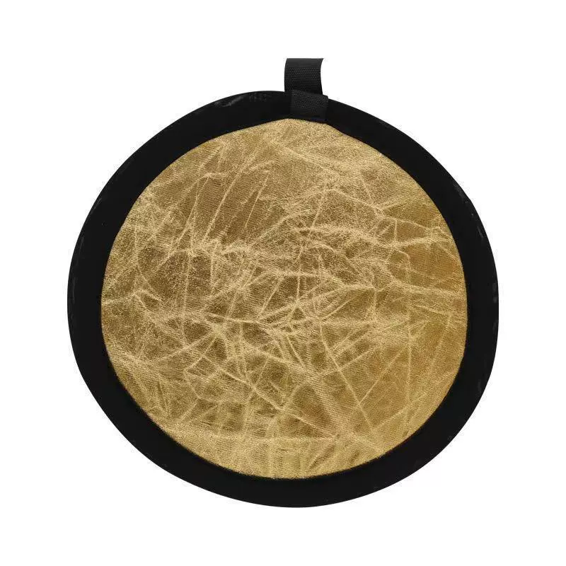 Reflector, round handheld small fill light, gold and silver