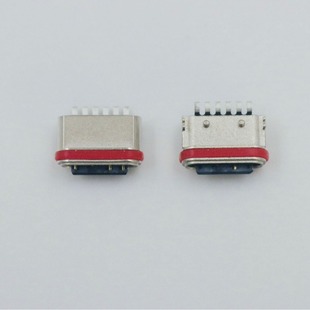 Type-C Waterproof Sinking Plate Female Base 6Pin Flat Sticker 6.5 Style Tongue Exposed Ipx8 Level