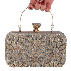 Cross-border new diamond-embellished evening bag for European and American women, hand-held evening bag for banquets and parties, versatile dress bag