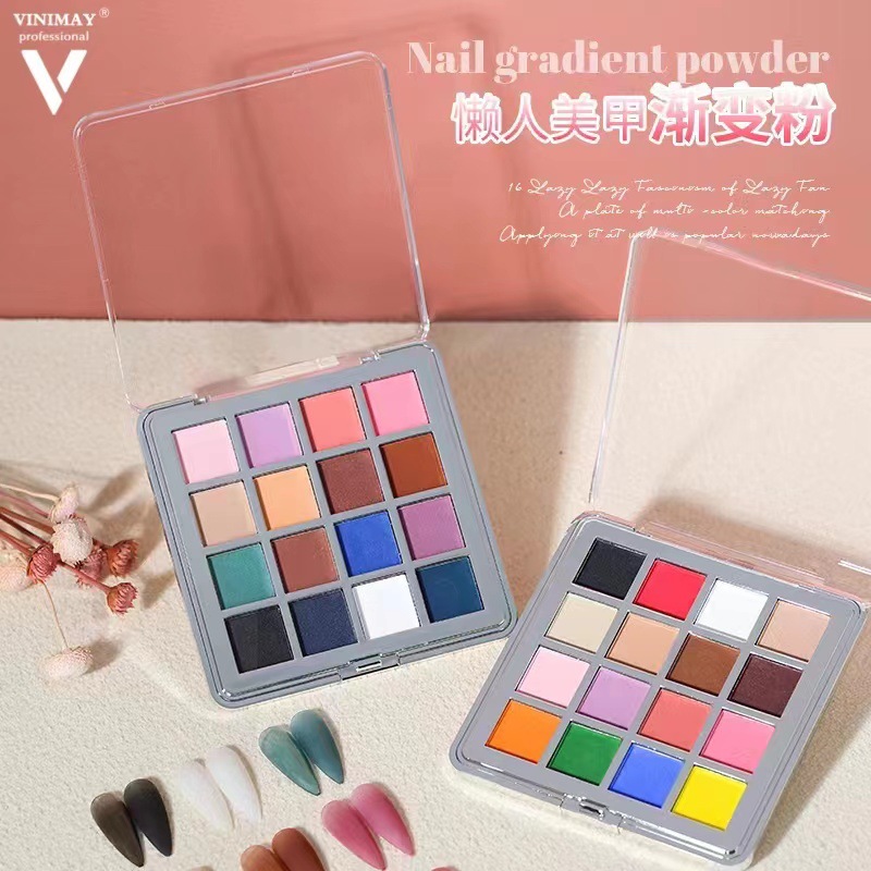 Lazy man Nail enhancement Gradient Solid magic mirror powder Shell powder Glue nail polish Cloud-pattern brocade nail Sequins Nail enhancement Glitter powder