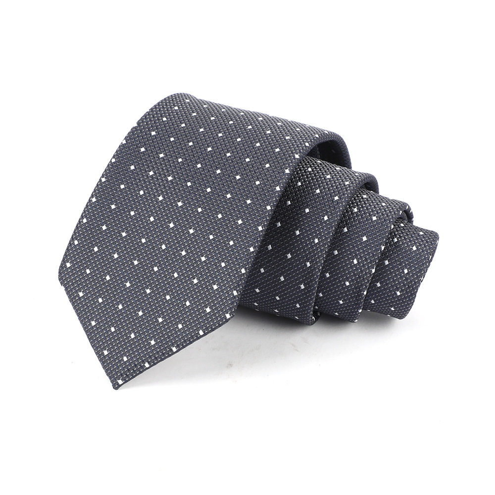 Corbata de hombre jacquard bordado 8CM poliéster seda corbata tejida hombre sentido superior l corbata logo diseño y producción